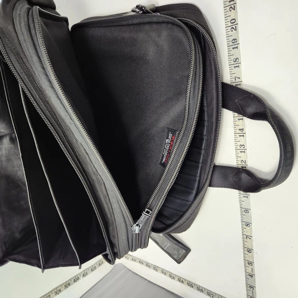 TUMI Black Briefcase with Durable Design